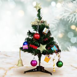 Marvelous Christmas Tree with Decor N Merry Christmas Tag Combo to Sivaganga