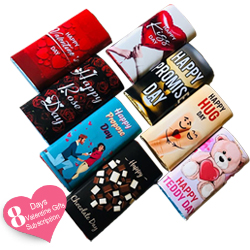 Valentine Weeks Special - 8pcs Customized Cadbury Chocolates to Chittaurgarh