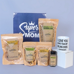 Sumptuous Treats with Aromatic Tea N Mug Combo Gift for Mom to Muvattupuzha