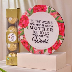 Lovely Mom Acrylic Momento N Ferrero Rocher Duo to Chittaurgarh