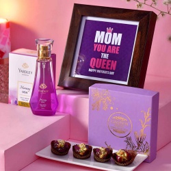 Aromatic Perfume with Baklawa N Mom Photo Frame Combo to India