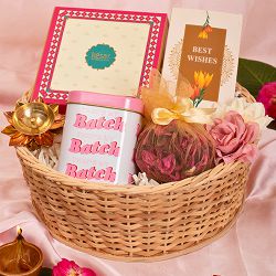 Sweet  N  Scented Diwali Moments Basket to Palani