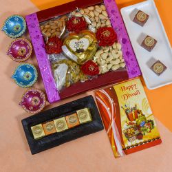 Exquisite Diwali Bites N Nuts Assortment Hamper to India