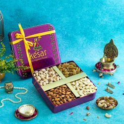Opulent Nut Assortment In Pink Tin to Palani