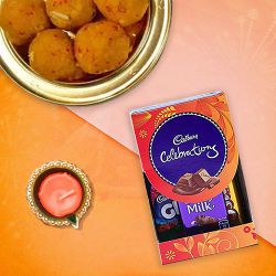 Festive Delights  Diya, Laddu And Chocolate to Chittaurgarh
