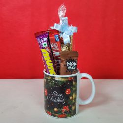 Chocolate Cheer  Festive Mug N Chocolaty Treats to Muvattupuzha