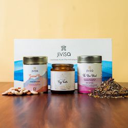 Aromatic Candle with Nuts N Tea Trio to India