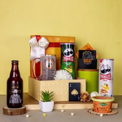 Deluxe Ginger Beer  N  Snacks Gift Set to India