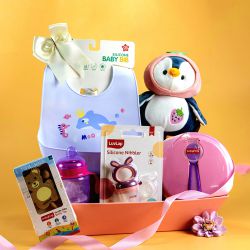 Deluxe Baby Essentials N Toy Gift Basket