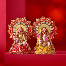 Divine Terracotta Lakshmi  N  Ganesha Duo to Hariyana