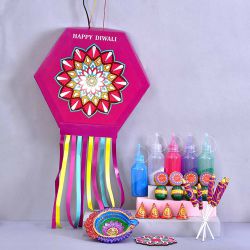 Colorful Lantern  N  Rangoli Hamper to Cooch Behar