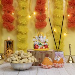 Elegant Marble Ganesha n Treats Set to Irinjalakuda