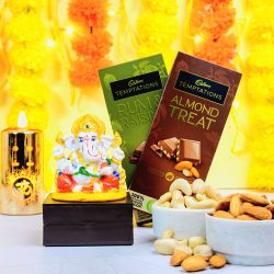 Divine Ganesha N Chocol Nutty Treats Combo