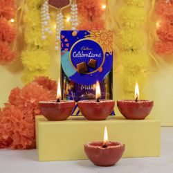 Festive Treats  N  Mud Diyas Combo to Sivaganga