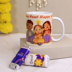 Glowing Heart Mug n Homemade Chocolates Duo to Irinjalakuda