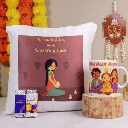 Heartwarming Cushion N Mug Combo to Irinjalakuda