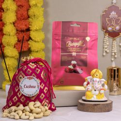 Ganesh Blessings with Sweet  N  Nutty Treats Trio to Tirur