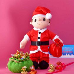 Jolly Santa Soft Toy  N  Chocolates Set to Mavelikara