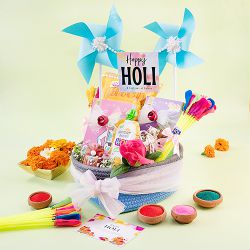 Vibrant Holi Treats  N  Gifts Basket