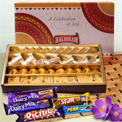 Delectable Assorted Sweets from Haldirams with Cadbury Chocolates to Andaman and Nicobar Islands