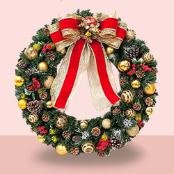 Adorning Christmas Wreath to Palai