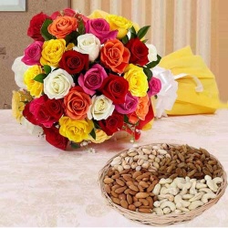 Bouquet and dry fruits for all lovely mom to Muvattupuzha