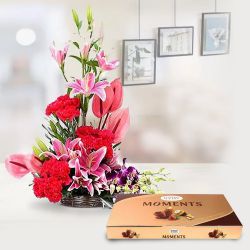 Attractive Arrangement of Exotic Flowers with Ferrero Rocher Moment to Gudalur (nilgiris)