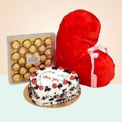 Hearty Cake N Cushion with Ferrero Rocher to Uthagamandalam