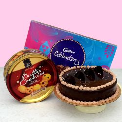 Delectable Combo of Cadbury Celebration N Cake with Butter Cookies to Palani