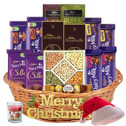 Christmas Special Chocolate n Nuts Basket to Karunagapally