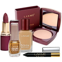 Stunning Compact, Nail Polish, Lipstick, Foundation and Kajal from Lakme to Perumbavoor
