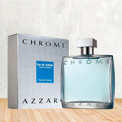 Exciting 100 ml Gents Eau de Toilette Perfume from Azzaro Chrome to Muvattupuzha