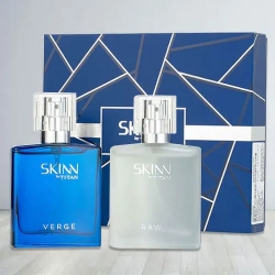 Amazing Titan Skinn Verge and Raw Fragrances Set for Men to Balasore
