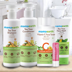 Marvelous Mama Earths Hair N Face Care Hamper to Palani