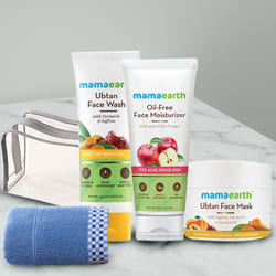 Affectionate Mamaearth Natural Face Care Kit with Soft Face Towel N Pouch to Cooch Behar