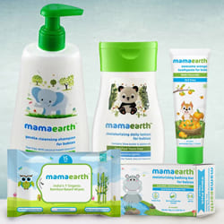 Tender Touch Baby Care Hamper from Mamaearth to Karunagapally