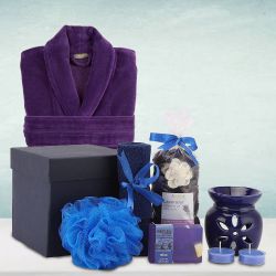 Classic Lavender Soap Spa Set with a Bathrobe to Ambattur
