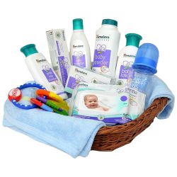 Amazing Himalaya New Born Baby Hamper with Chicco Feeding Bottle to Nagercoil