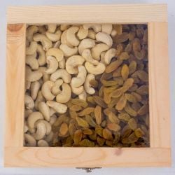 Delicious Cashew n Raisin in a Wooden Gift Box to Cooch Behar