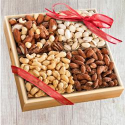 Exclusive Wooden Tray of Premium Salted Dry Fruits to Tirur