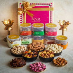 Premium Nutty Indulgence Gift Box by Kesar to Nipani