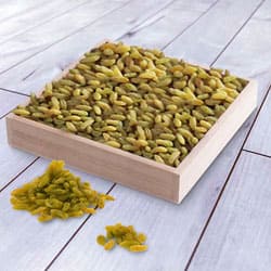 Tasty Raisins in a Wooden Tray to India