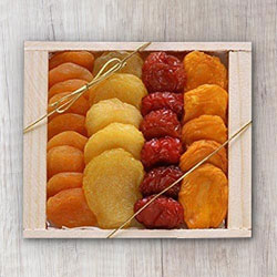 Mix Dried Fruits in Wooden Gift Box for Mothers Day to India