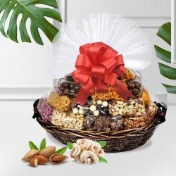 Delectable Assorted Dry Fruits Gift Basket to Hariyana