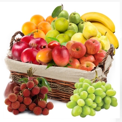 Toothsome Tempting Excellence Basket of 10 kg Fresh Fruits to Kanyakumari