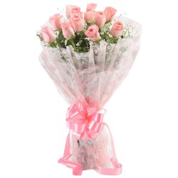 Arrangement of 30 lovely Pink Roses to Kanyakumari