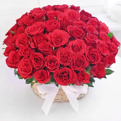 Pretty collection of 50 Red Roses to Punalur