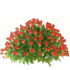 Arrangement of bright Red Roses to Gudalur (nilgiris)