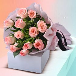 Graceful Pink Roses Bouquet