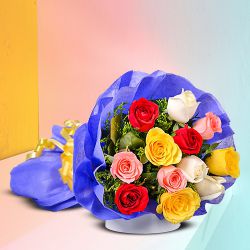 Colorful Rose Celebration Bouquet